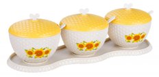 Набор для специй "Мозаика" (подсолнухи) на подст.(уп.9)